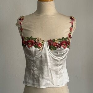 Princess Polly Enchante To Meet You Top White Floral Corset